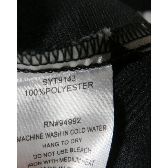 Women's Black And White Polka Dot Ruffled Bow Blouse Size XL - Picture 4 of 7